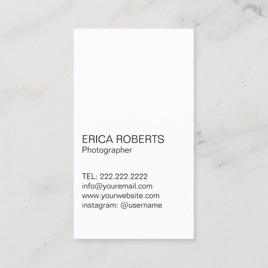 フォトグラファーモダンレオパードのシャッター写真 名刺 (裏面)