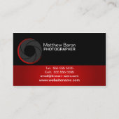 フォトグラファーモダンレッド 名刺 (裏面)