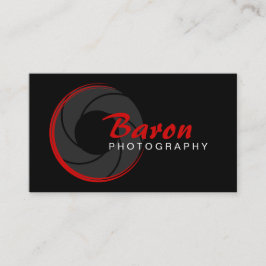 フォトグラファーモダンレッド 名刺
