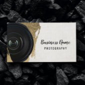フォトグラファーモダン金ゴールドストローク撮影 名刺