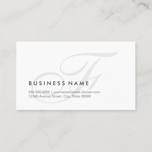 フォトグラファーモダン- Swash Monogram 名刺 (裏面)