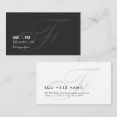 フォトグラファーモダン- Swash Monogram 名刺 (正面/裏面)