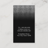 フォトグラファーヴィンテージカメラモダンシルバーシークイン 名刺 (裏面)