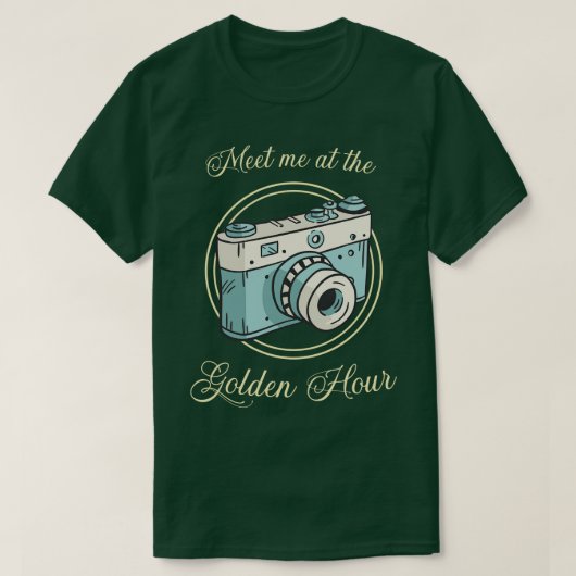 フォトグラファーヴィンテージカメラ Tシャツ (デザイン正面)