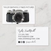 フォトグラファーヴィンテージフィルムカメラ 名刺 (正面/裏面)