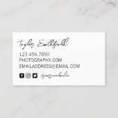 フォトグラファーヴィンテージフィルムカメラ 名刺 (裏面)