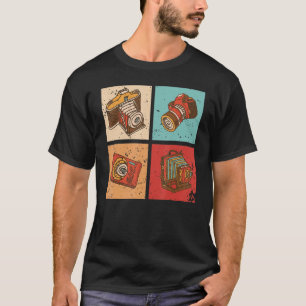 フォトグラファーヴィンテージ写真撮影アートメンズ Tシャツ