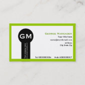 フォトグラファー企業の名刺 – ライムグリーン 名刺 (裏面)