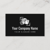 フォトグラファー会社のロゴ名刺テンプレート 名刺 (正面)