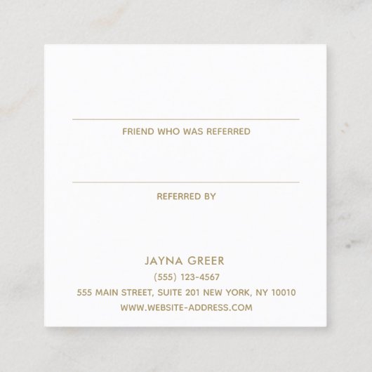 フォトグラファー写真お客様の紹介 紹介カード (裏面)