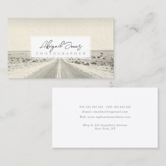 フォトグラファー写真グラフィックデザイナーメディア 予約カード (正面/裏面)