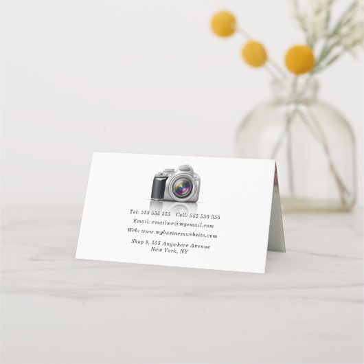 フォトグラファー写真グラフィックデザイナーメディア 予約カード (裏面)