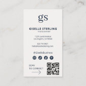 フォトグラファー写真ソーシャルメディアQRコーモダンド 名刺 (裏面)