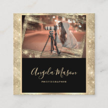 フォトグラファー写真QRコードブラック金ゴールド ユニーク