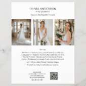 フォトグラファー写真QRソーシャルメディアホワイトビジネス チラシ (正面)