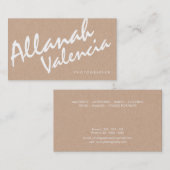 フォトグラファー名タイポグラフィ名刺 名刺 (正面/裏面)