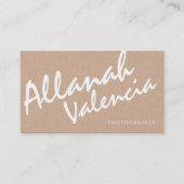 フォトグラファー名タイポグラフィ名刺 名刺 (正面)