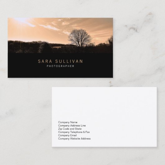 フォトグラファー名刺セピア風景 名刺 (正面/裏面)