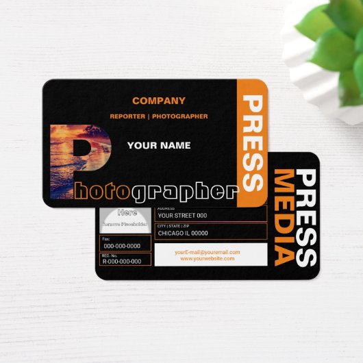 フォトグラファー名刺 (デスク)