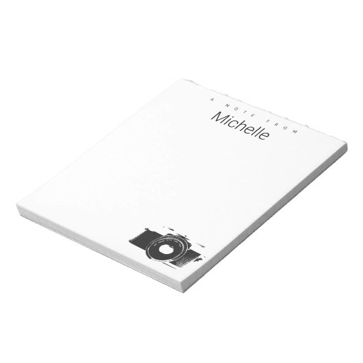 フォトグラファー名前をカスタムするからのメモ ノートパッド (回転)