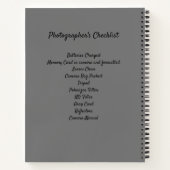 フォトグラファー向けのスパイラルクラスノートブック ノートブック (裏面)