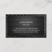 フォトグラファー工業用ダークメタル写真 名刺 (裏面)