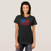 フォトグラファー愛国的なアメリカ国旗7月4日 Tシャツ (正面フル)