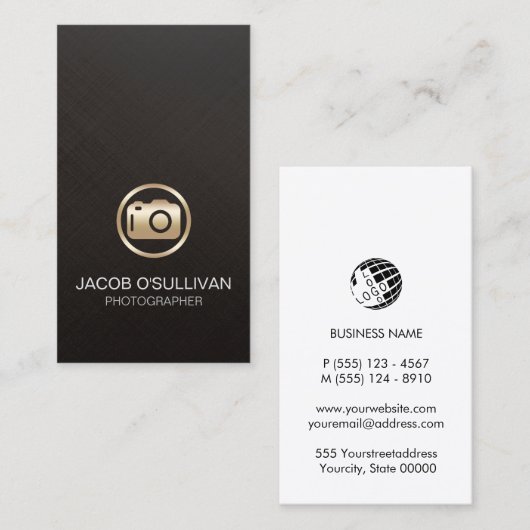 フォトグラファー撮影カメラ 名刺 (正面/裏面)