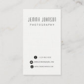 フォトグラファー撮影写真テンプレートマーケティング 名刺 (裏面)