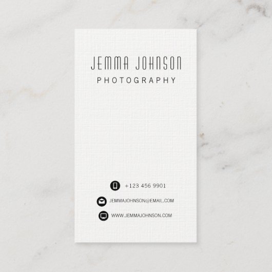 フォトグラファー撮影写真テンプレートマーケティング 名刺 (裏面)