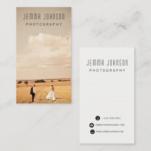 フォトグラファー撮影写真テンプレートマーケティング 名刺 (正面/裏面)