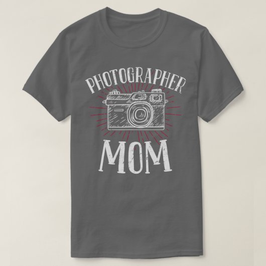 フォトグラファー母 – 写真カメラ Tシャツ (デザイン正面)
