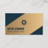 フォトグラファー海軍と金ゴールド 名刺 (正面)