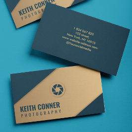 フォトグラファー海軍と金ゴールド 名刺