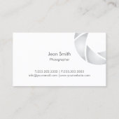 フォトグラファー灰色ビーチシーシェル写真 名刺 (裏面)