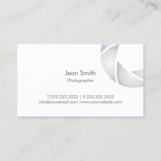 フォトグラファー灰色ビーチシーシェル写真 名刺 (裏面)
