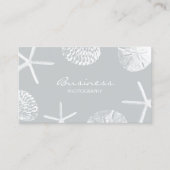 フォトグラファー灰色ビーチシーシェル写真 名刺 (正面)