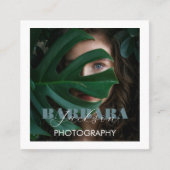 フォトグラファー素朴フォトフォト白紙テクスチャ スクエア名刺 (正面)