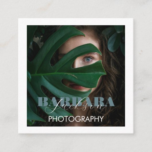 フォトグラファー素朴フォトフォト白紙テクスチャ スクエア名刺 (正面)