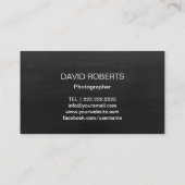 フォトグラファー金ゴールドシャッターロエレガントゴダークウッド 名刺 (裏面)