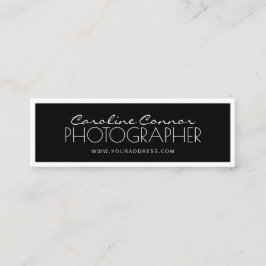 フォトグラファー黒と白縁どのカード スキニー名刺