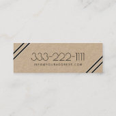 フォトグラファー黒コーナーラインクラフト紙カード スキニー名刺 (裏面)