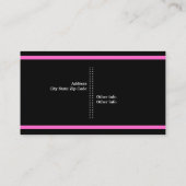 フォトグラファー黒、白、ホットピンクの目を引く 名刺 (裏面)