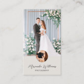 フォトグラファー2写真QRソーシャルメディアニュートラル 名刺 (正面)