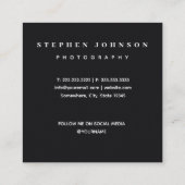 フォトグラファー4フォトスクエア名刺 スクエア名刺 (裏面)