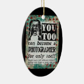 フォトグラファー – おもしろいヴィンテージレトロ セラミックオーナメント (右)