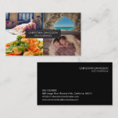 フォトグラファー、カスタマイズ可能、4枚の写真 名刺 (正面/裏面)