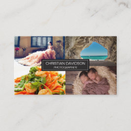 フォトグラファー、カスタマイズ可能、4枚の写真 名刺
