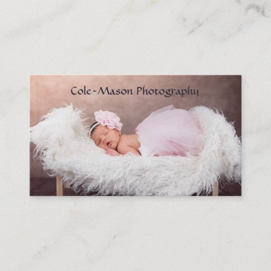 フォトグラファー，ベビー，子供のプロフェッショナル 名刺 (正面)