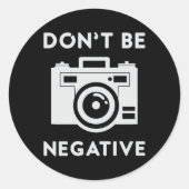 フォトグラファー・レンズ撮影カメラおもしろいギフト ラウンドシール (正面)